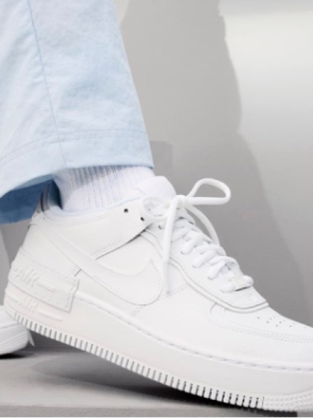 NIKE Big Kids Unisex Air Force 1 Shadow "Triple White" Kids Unisex | 5